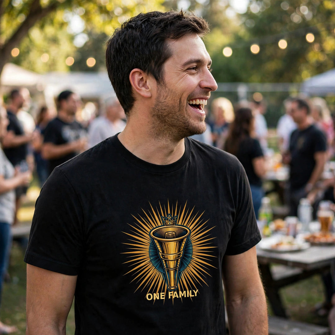 One Family Tee — realistic lifestyle photo