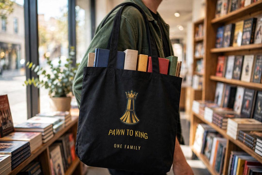 Pawn to King Tote — realistic lifestyle photo